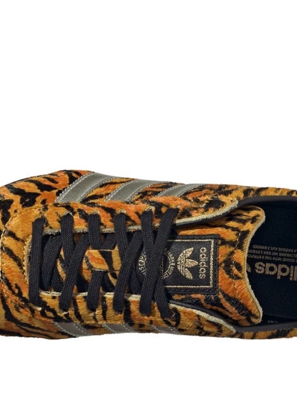 adidas women’s Tiger-Print Gazelle Sneaker - Orange/Black
